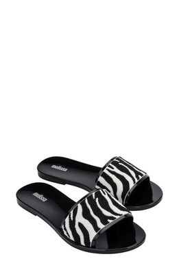 Melissa Slide Sandal in Black/White
