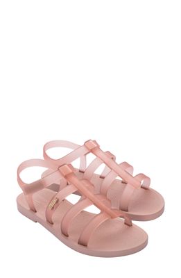 Melissa Sun Rodeo Water Resistant Cage Sandal in Light Pink
