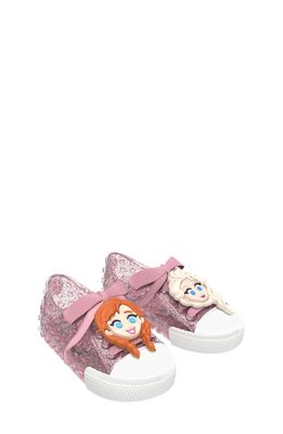 Melissa x Disney Polibolha Sneaker in Pink Glitter