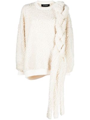 Melitta Baumeister braid-detail fleece sweatshirt - White
