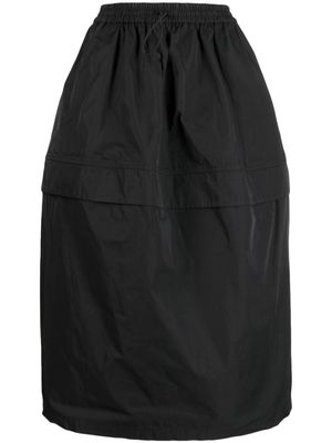Melitta Baumeister drawstring-waistband high-waisted midi skirt - Black
