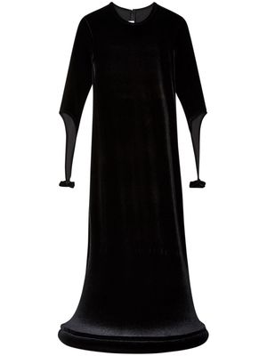 Melitta Baumeister flared velvet maxi dress - Black