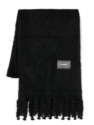 Melitta Baumeister logo-patch alpaca-blend scarf - Grey