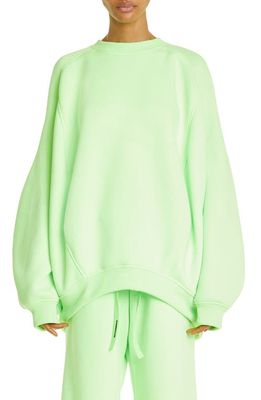 MELITTA BAUMEISTER Oversize Crewneck Sweatshirt in Lime Green