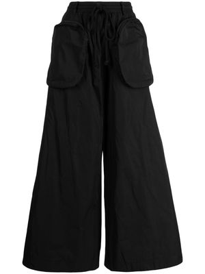 Melitta Baumeister oversized-pockets wide-leg trousers - Black