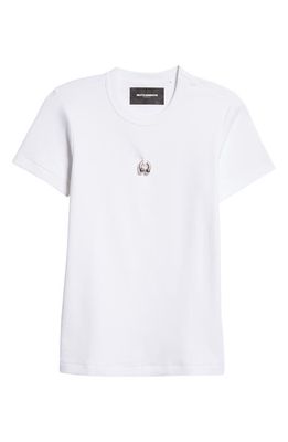 MELITTA BAUMEISTER Pierced Cotton T-Shirt in White