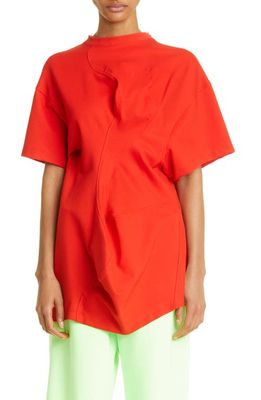 MELITTA BAUMEISTER Twisted Cotton T-Shirt in Red