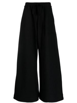 Melitta Baumeister wide-leg cotton trousers - Black
