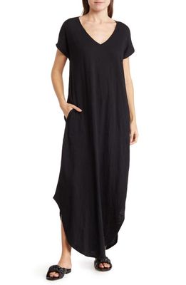 Melrose and Market Cotton Blend T-Shirt Dress in Black