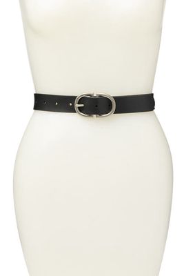 Melrose and Market Melrose & Market Double Buckle Leather Belt in Black