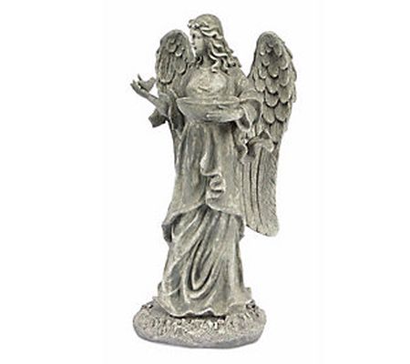 Melrose Angel Garden Statue with Birdbath Bowl ccent