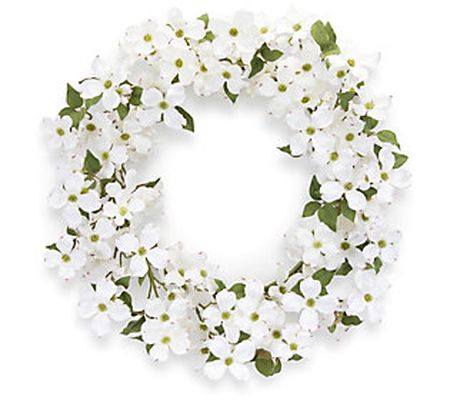 Melrose Dogwood Floral Wreath 24.5"D