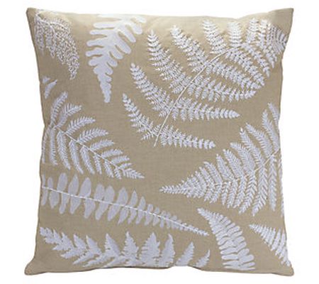 Melrose Fern Embroidered Pillow