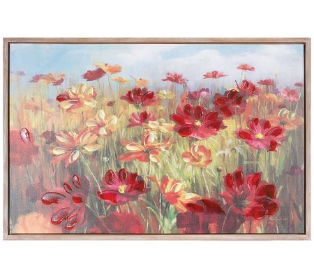 Melrose Framed Floral Canvas Art 35.5"L