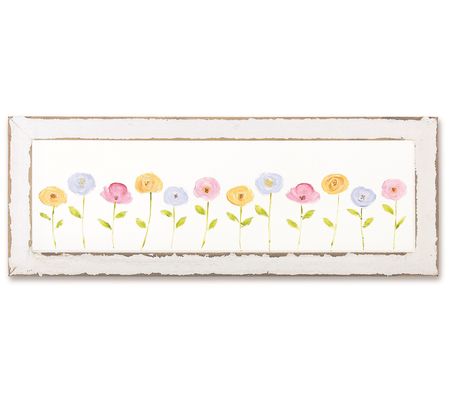 Melrose Framed Floral Painted Screen 24"
