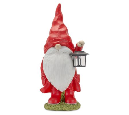 Melrose Gnome Statue with Lantern 24.75"H