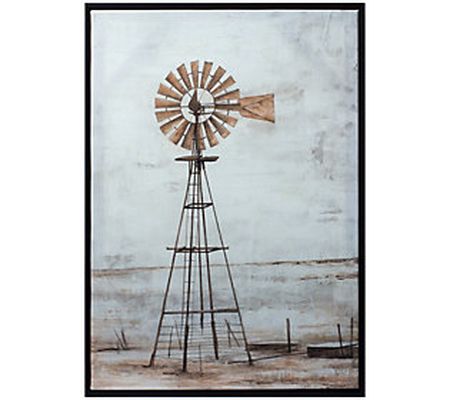 Melrose International Framed Windmill Canvas