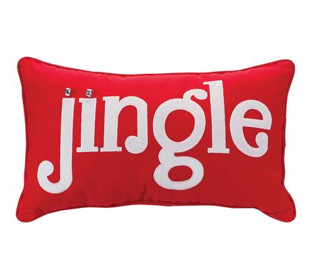 Melrose Jingle Pillow 19.5"L x 11.5"H Polyester