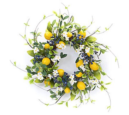 Melrose Lemon Wreath 22"D