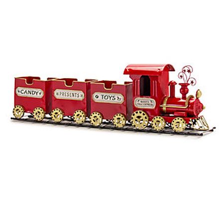 Melrose Metal Toy Train on Track Display 37"L