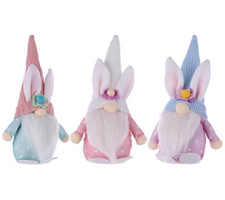 Melrose Mini Plush Easter Gnome - Set of Three