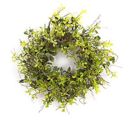 Melrose Oversized Mixed Foliage & Twig Wreath 3 0"D