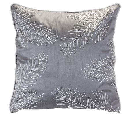 Melrose Pillow w/ Pine Pattern 17"SQ Polyester