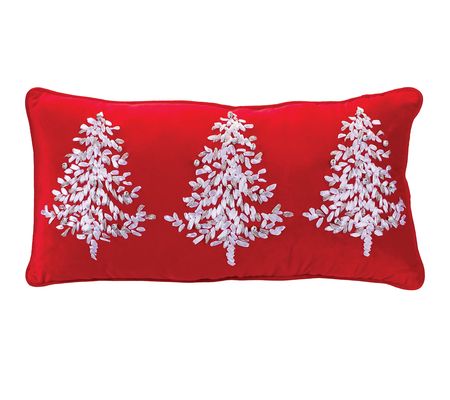 Melrose Pillow w/ Trees 22.5"L x 11"H Polyester
