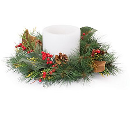 Melrose Set of 2 Candle Ring Mixed Pine and Mag nolia
