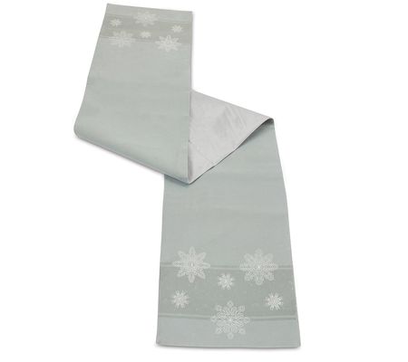 Melrose Snowflake Embroidered Table Runner 72"L