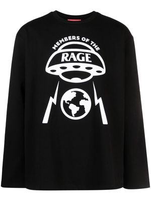 MEMBERS OF THE RAGE illustration-print cotton sweatshirt - Black