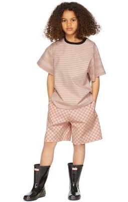 même. SSENSE Exclusive Kids Pink Check Block Shorts