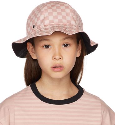 même. SSENSE Exclusive Kids Pink Checkers Bucket Hat