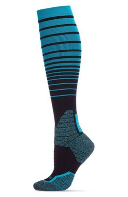 MeMoi Gradient Stripe Performance Compression Socks in Electric Blue