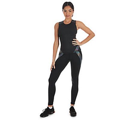 Memoi Reflective Rainbow Smoothing Stretch Athl etic Tank Top