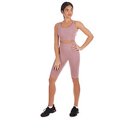 MeMoi Seamless Ribbed Compression Shorts