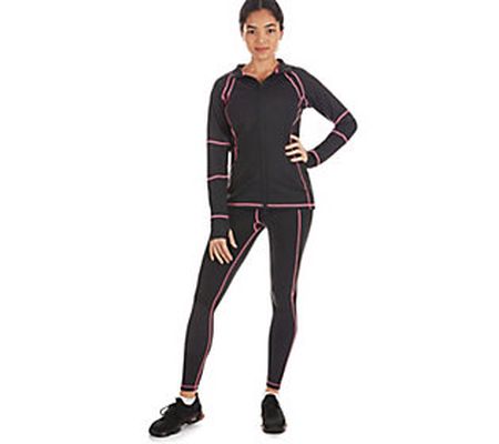 Memoi Solid Jacket w/ Neon Stitching