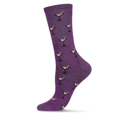 Memoi Women's Martini Cashmere Blend Crew Socks