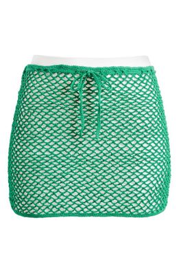 MEMORIAL DAY Cilukba Crochet Miniskirt in Green