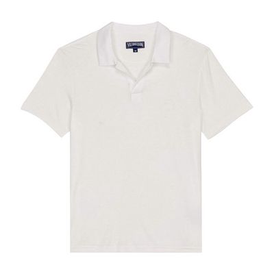 Men Tencel Polo Shirt Solid