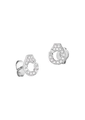 Menottes 18K White Gold & 0.11 TCW Diamonds Stud Earrings