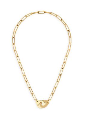 Menottes Dinh Van R135 18K Yellow Gold Paper Clip Chain Necklace