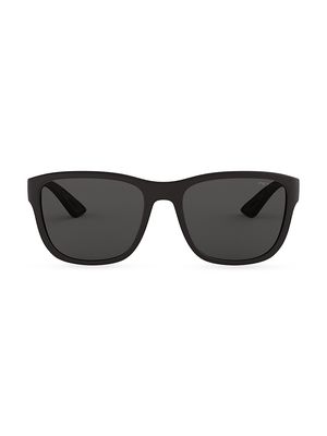 Men's 01US 55MM Square Sunglasses - Black Grey