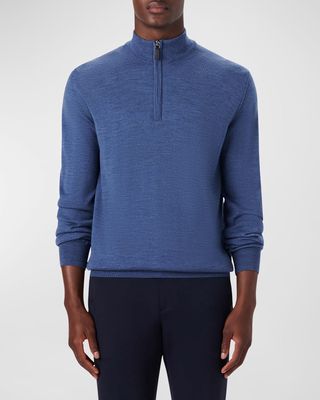 Men's 1/4-Zip Mock-Neck Sweater