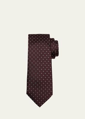 Men's 100 Fili Geometric Silk Tie