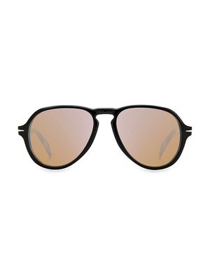 Men's 145MM Aviator Sunglasses - Black Havana - Black Havana