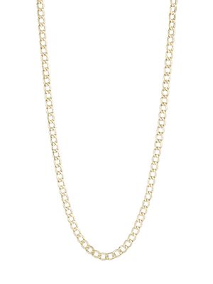 Men's 14K Gold Curb Chain Necklace - Yellow Gold - Size 18 - Yellow Gold - Size 18