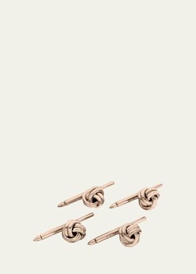 Men's 14K Rose Gold Knot Shirt Studs