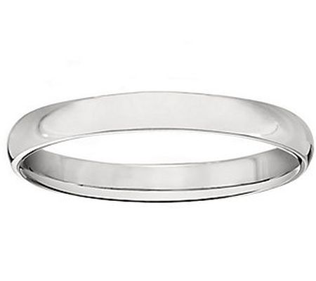 Men's 14K White Gold 3mm High Polish Comfort Fi t Wedding Band