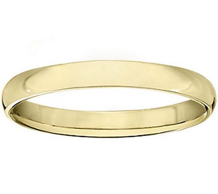 Men's 14K Yellow Gold 3mm Half Round Wedding Ba nd